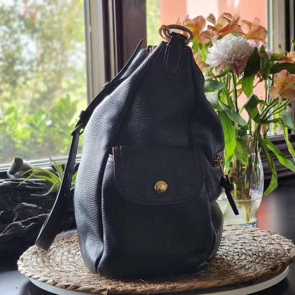 COACH Pennie Leather Shoulder Purse in Black Pebble with Rose Gold Hardware EUC - Picture 9 of 16